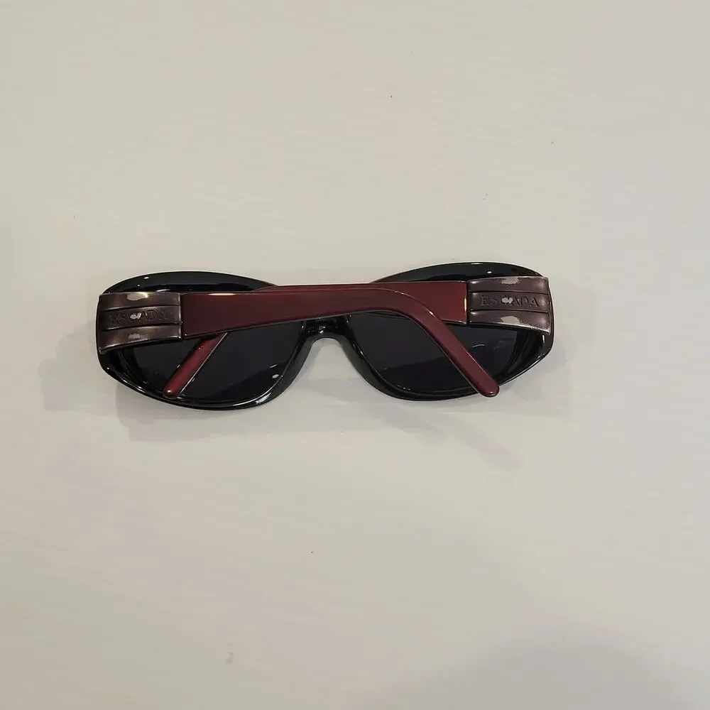 Womens sunglasses Escada B425 Maroon plastic frames gray lenses 58x15x135